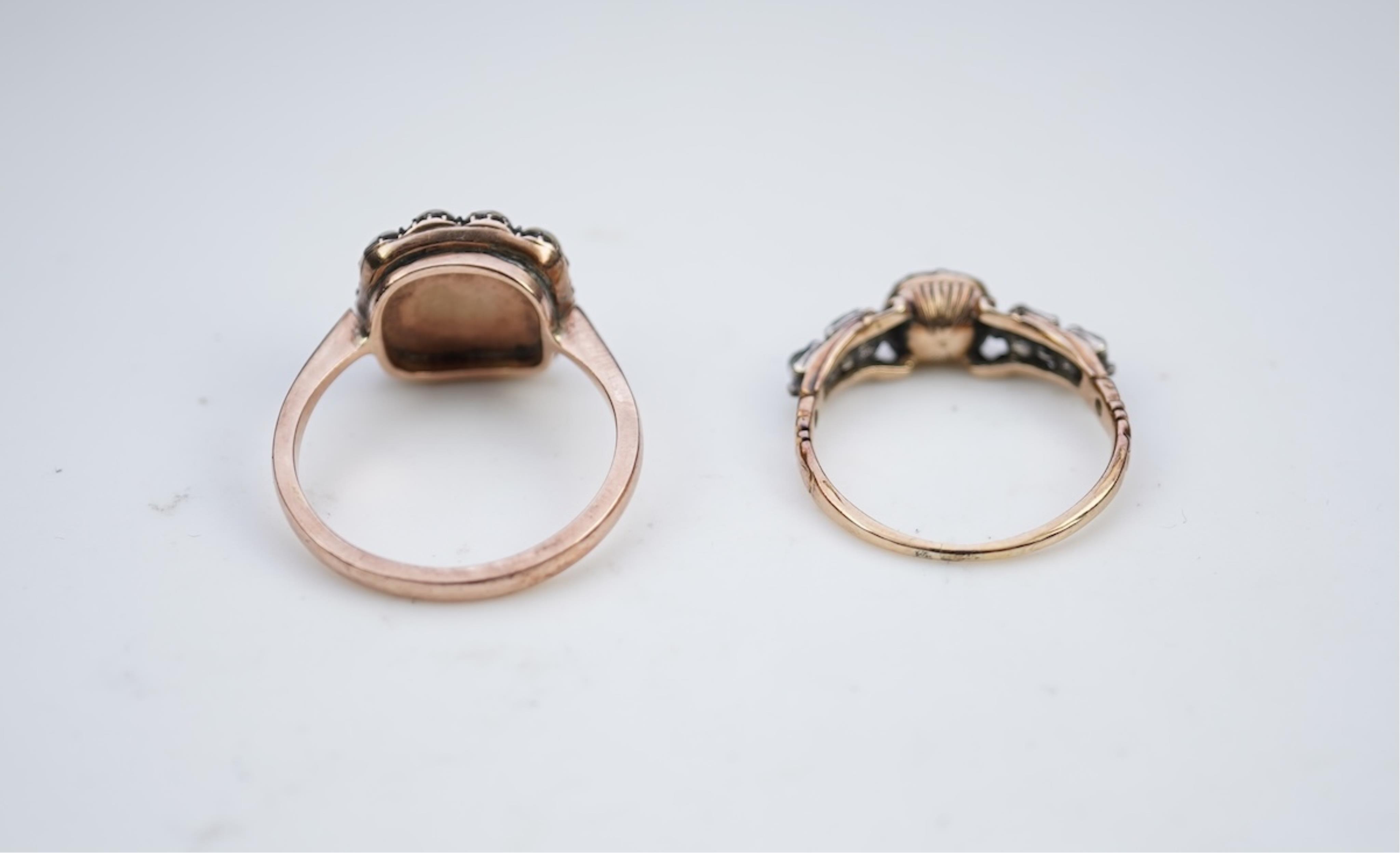 Two rings, 19th century